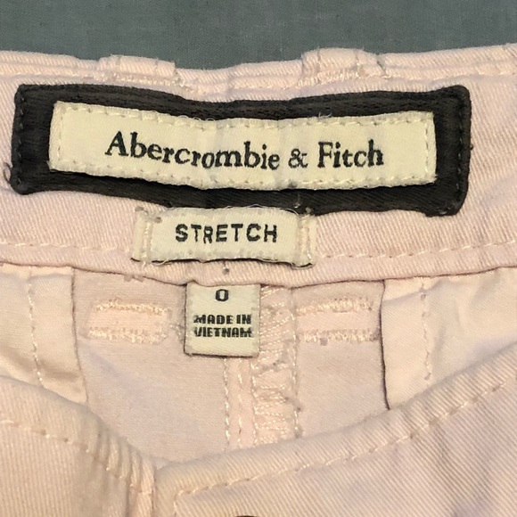 Abercrombie & Fitch Light Pink Linen Short Shorts - Picture 3 of 5